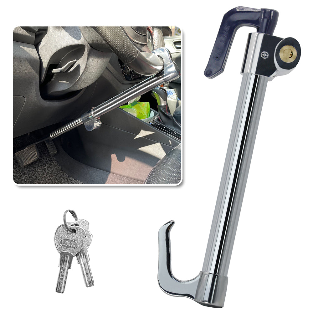 Double Hook Car Pedal Clutch Brake Lock Steering Wheel Anti Theft Car Accessories Locking Systems