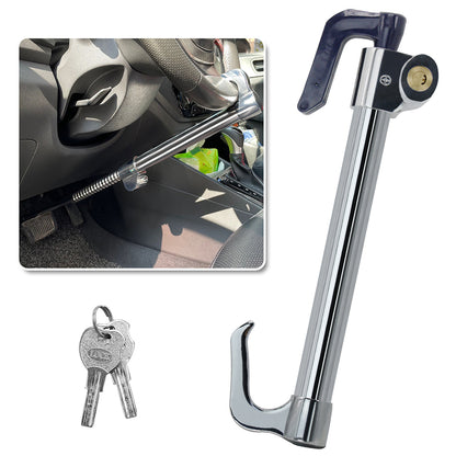 Double Hook Car Pedal Clutch Brake Lock Steering Wheel Anti Theft Car Accessories Locking Systems