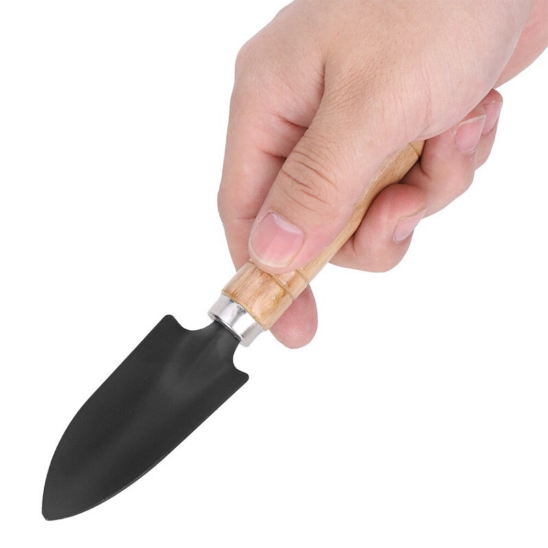 3pcs Set Mini Garden Tools Kit Plant Gardening Shovel Spade Rake Wooden Handle Gardening Hand Tools