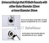 360° Brass Splash-Proof Faucet Extension Pipe Kitchen Bathroom Water Tap Sink Extender with 3 Modes Spray Head FREE 2 Adapters