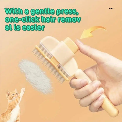 Self-Cleaning Pet Grooming Brush for Cats & Dogs