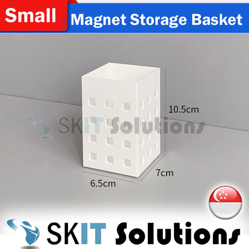 Magnetic Storage Basket Fridge Rack Bathroom Kitchen Hanging Shelf Organizer Box Easy Portable Compartment Magnet