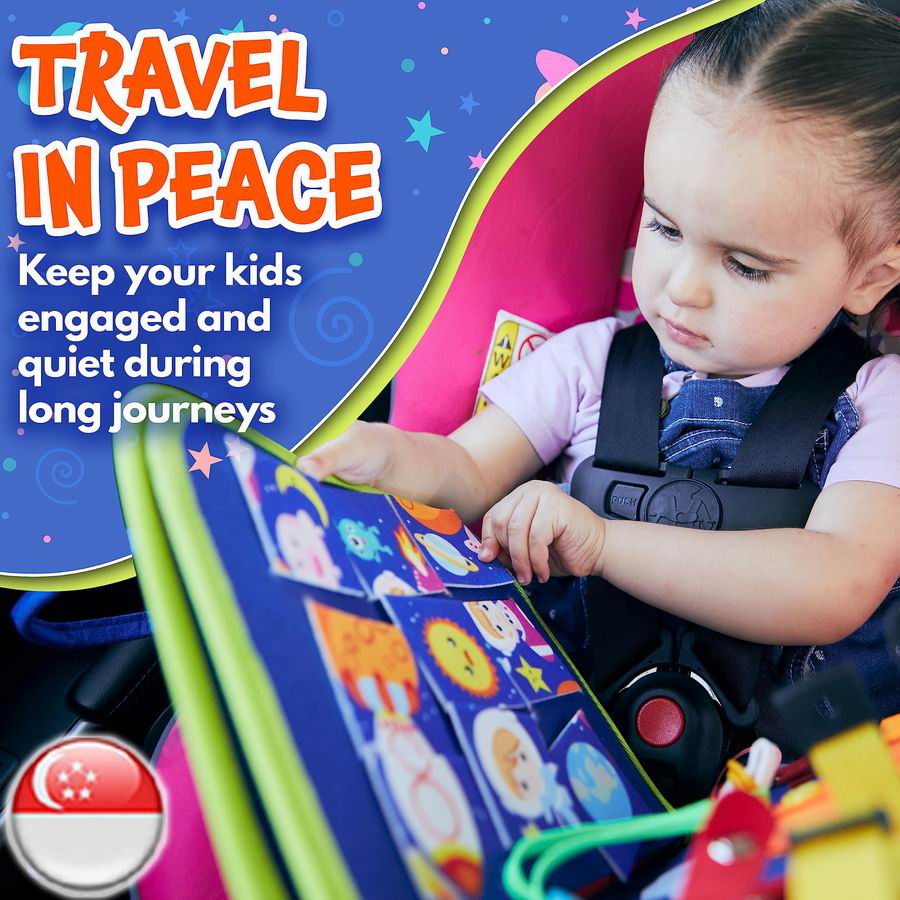 Toddler Busy Board Montessori Sensory Activity Board Early Developing Development Book Preschool Educational Travel Toys