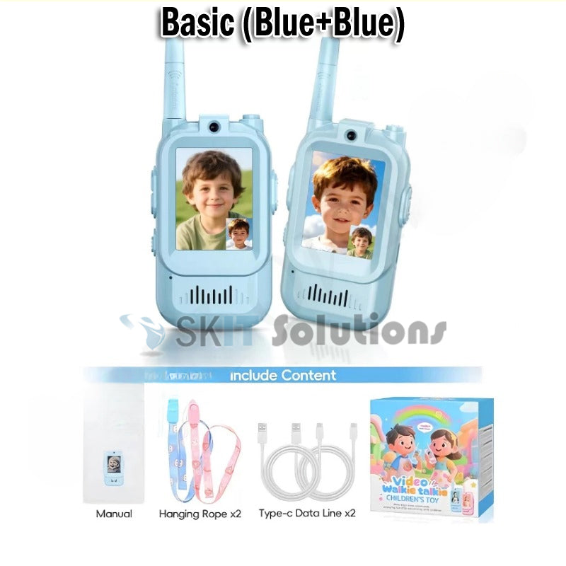 Kids Video Walkie Talkie Rechargeable HD Screen Two Way Radio Camera Outdoor Toy Birthday Xmas Gift