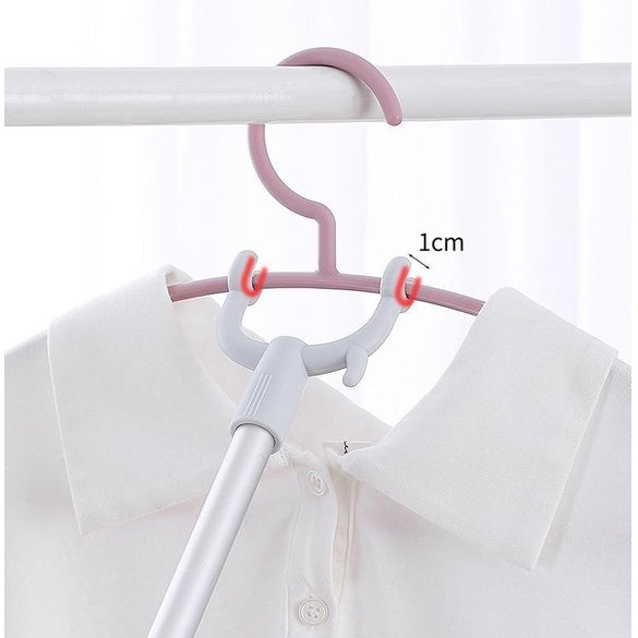 77-130cm Upgraded Extendable Aluminium Laundry Hanger Stick Telescopic Clothes Drying Rod Garment