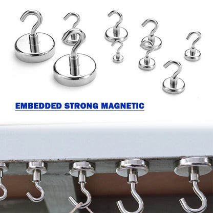 2pc Strong Magnetic Hooks Magnet Holder Wall Hanging Hanger Magnetic Organizer Organiser Hook Home Kitchen Metal Surface
