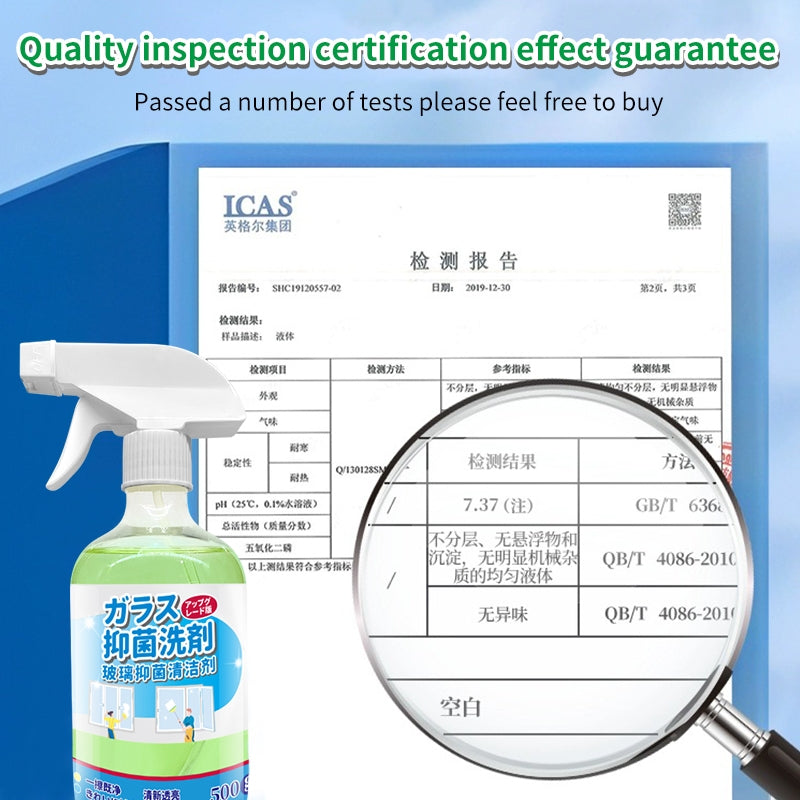 500ml Glass Cleaner Spray Mirror Window Cleaning Liquid Watermark Remover Bathroom Door Car Screen