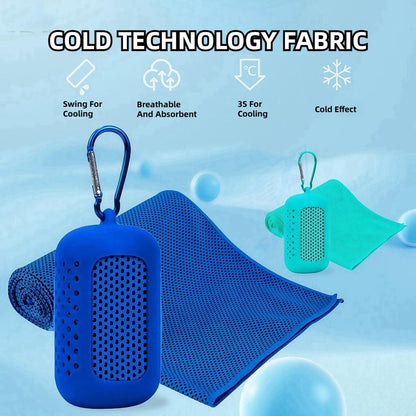 Summer Ice Silk Cooling Towel Quick Dry Sports Towel Wipe Sweat Gym Running Fitness Outdoor Travel