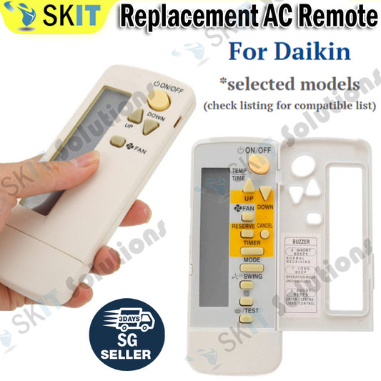Replacement Daikin Aircon AC Remote Control BRC4C151 BRC4C152 BRC4C153 BRC4C154 BRC4C155 BRC4C156 BRC4C157 BRC4C158 BRC4C159 BRC4C160 BRC4C161 BRC7EB518 BRC7EB519 BRC7E618 BRC7E619 BRC4C651