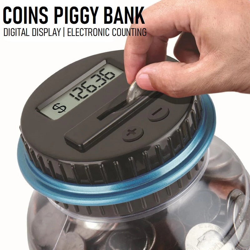 SGD Electronics Coins Deposit Piggy Bank Digital LCD Coins Counting Jar Singapore Dollar Money Box