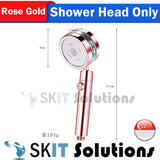 High Pressure Turbocharged Shower Head Built-in Turbo Fan, Dual Spray Option Double Outlet Panel