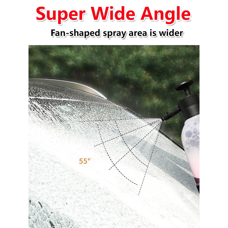 2000ML Pressurized Car Wash Snow Foam Sprayer Bottle High Pressure Spray Manual Air Pressure Aircon Washing Cleaning