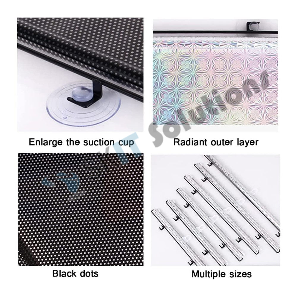 Retractable Car Front Window Sunshade with 3 Suction Cups, Adjustable WindShield SunShield Curtain Sun Block UV Rays Protection Sun Shade