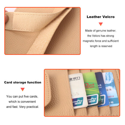 Car Sun Visor Organizer PU Leather Card Glasses Pen Holder Auto Sunvisor Interior Storage Pocket