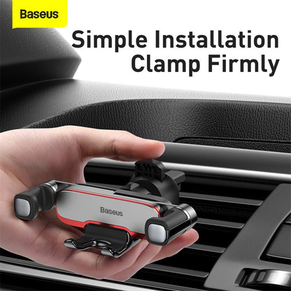 Baseus Lateral Gravity Car Mount Holder Air Vent Aircon Cell Mobile Phone Metal Stand