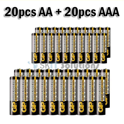 20/40/80pcs GP Supercell AA AAA Battery 1.5V Carbon Zinc Batteries for Toy Clock Remote Control Mouse