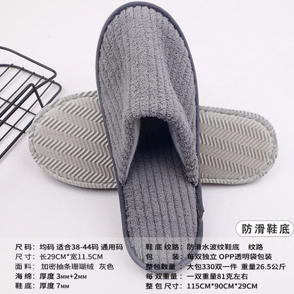Disposable Hotel Slippers Non-Slip Guest Slippers Free Size Soft Comfortable for Men & Women