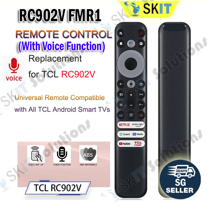 RC902V FMR1 Voice Replacement Remote Control Controller for TCL Smart TV Compatible FMR4 FMR5 FMR7 FMR9