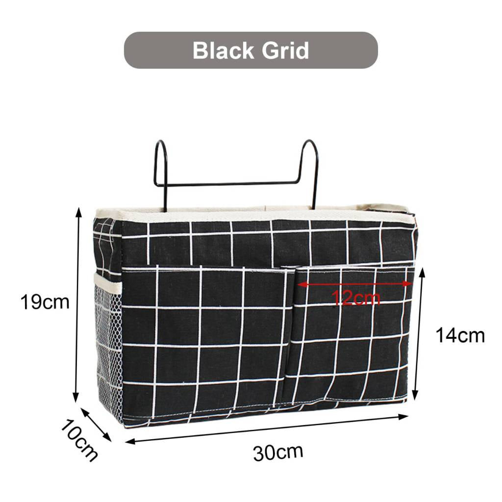 Bedside Hanging Bag Bed Storage Pocket Tidy Organiser Bedhead Sofa Pouch Phone Holder Tablet Pocket