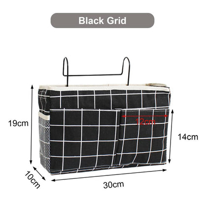Bedside Hanging Bag Bed Storage Pocket Tidy Organiser Bedhead Sofa Pouch Phone Holder Tablet Pocket