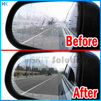 2PCS Anti-Rain Car Side Rearview Mirror Window Rainproof Film Anti-Fog Waterproof Protective Sticker