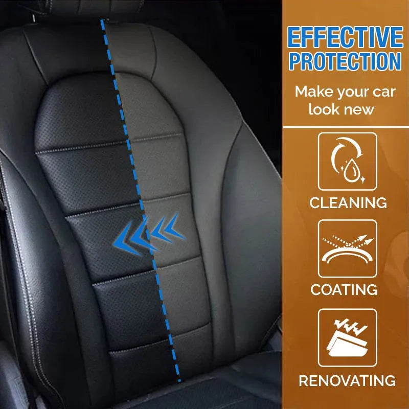 Car Plastic Restorer Leather Repair Spray Dashboard Trim Vinyl Rubber Cleaner Polish Shine Protect