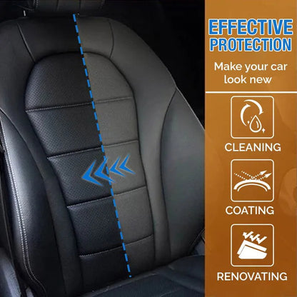 Car Plastic Restorer Leather Repair Spray Dashboard Trim Vinyl Rubber Cleaner Polish Shine Protect