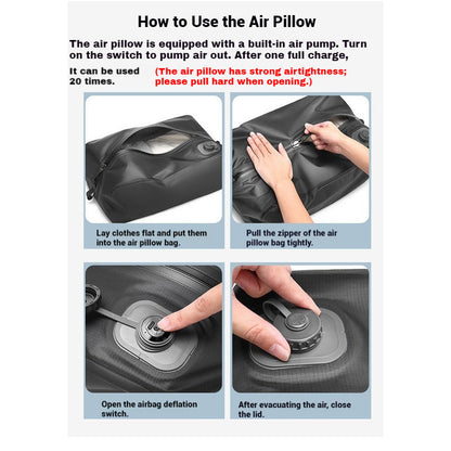 Rechargeable Automatic Vacuum Storage Bag USB-C Airtight Compression Bag for Travel Luggage Clothes
