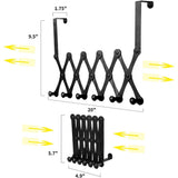 4/5/6 Hook Expandable Door Over the Hook Behind Back Door Hanger Hanging Rack Clothes Storage Organiser Holder Organizer