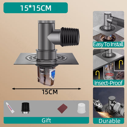 Stainless Steel Odor Proof Floor Drain Core 10cm / 15cm Washing Machine Drain Cover Anti Odor Filter