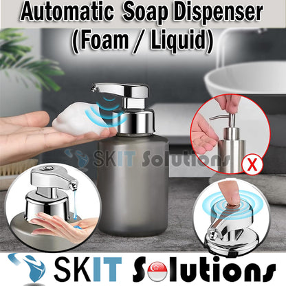 Rechargeable Automatic Soap Dispenser Foam/Liquid Hand Free Touchless Smart Auto Dish for Bathroom