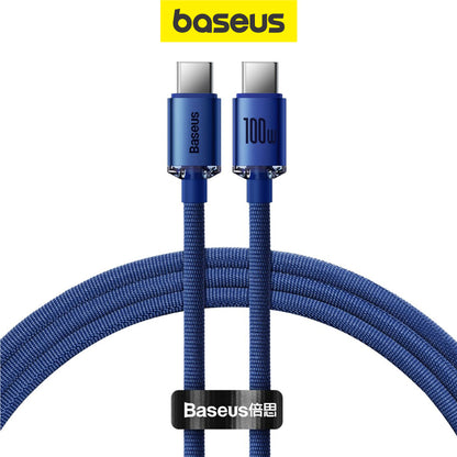 Baseus Crystal Shine Series Fast Charging Data Cable Charger Type-C to Type-C 100W