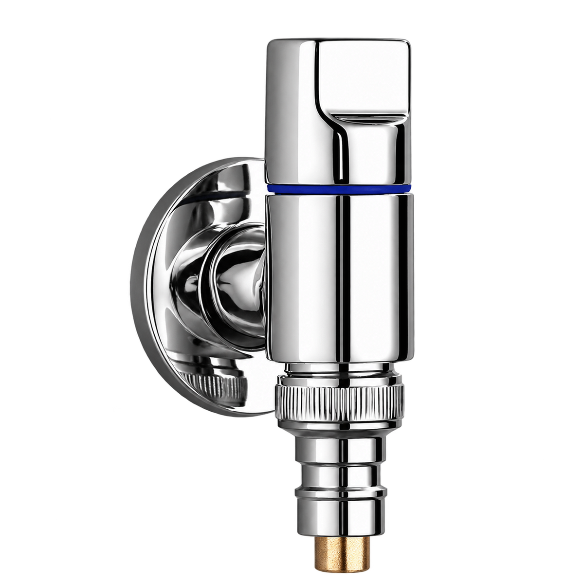【SKIT SG】Universal Bathroom Washing Machine Faucet Mini Brass Angle Valve Bidet Dual-purpose Valve Dual-control Dual-cooking Faucet Quick Installation
