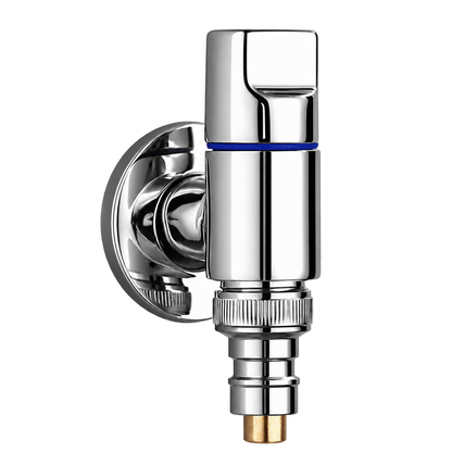 【SKIT SG】Universal Bathroom Washing Machine Faucet Mini Brass Angle Valve Bidet Dual-purpose Valve Dual-control Dual-cooking Faucet Quick Installation