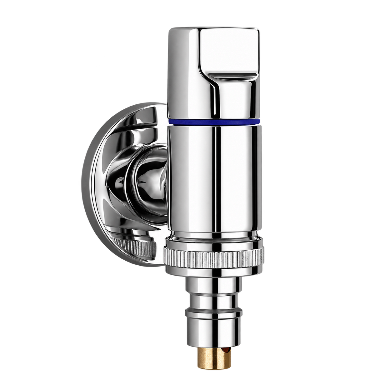 【SKIT SG】Universal Bathroom Washing Machine Faucet Mini Brass Angle Valve Bidet Dual-purpose Valve Dual-control Dual-cooking Faucet Quick Installation