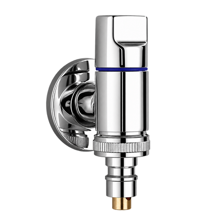 【SKIT SG】Universal Bathroom Washing Machine Faucet Mini Brass Angle Valve Bidet Dual-purpose Valve Dual-control Dual-cooking Faucet Quick Installation