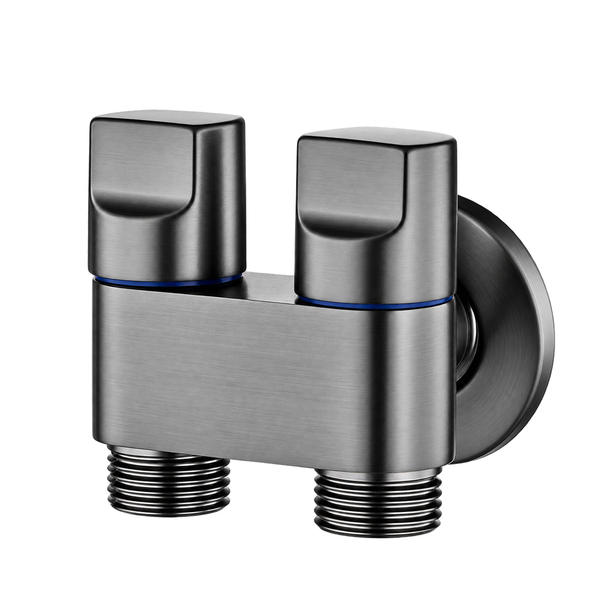 【SKIT SG】Universal Bathroom Washing Machine Faucet Mini Brass Angle Valve Bidet Dual-purpose Valve Dual-control Dual-cooking Faucet Quick Installation