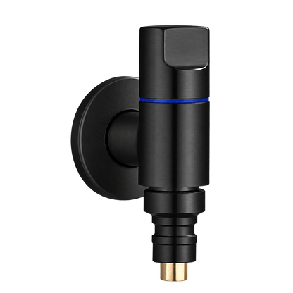 【SKIT SG】Universal Bathroom Washing Machine Faucet Mini Brass Angle Valve Bidet Dual-purpose Valve Dual-control Dual-cooking Faucet Quick Installation