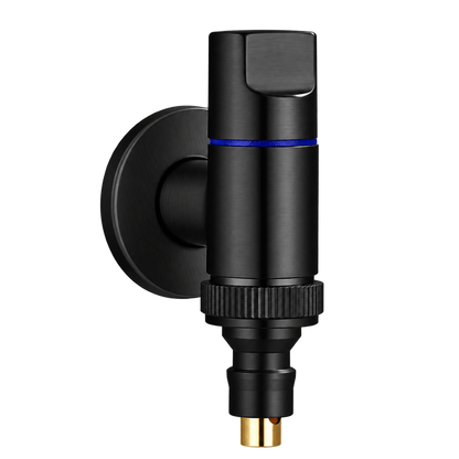 【SKIT SG】Universal Bathroom Washing Machine Faucet Mini Brass Angle Valve Bidet Dual-purpose Valve Dual-control Dual-cooking Faucet Quick Installation