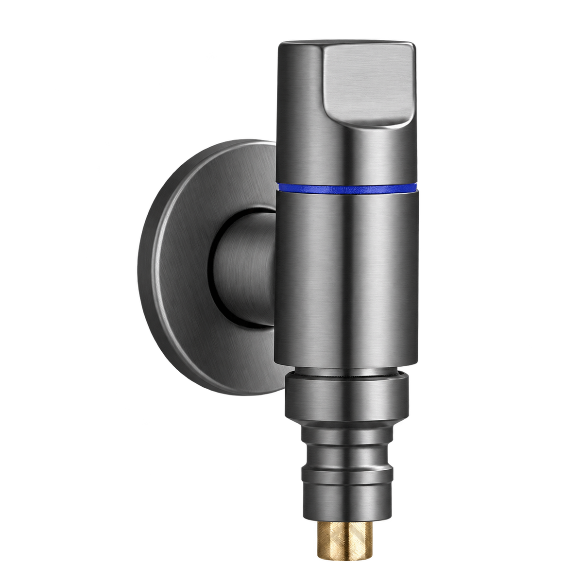 【SKIT SG】Universal Bathroom Washing Machine Faucet Mini Brass Angle Valve Bidet Dual-purpose Valve Dual-control Dual-cooking Faucet Quick Installation