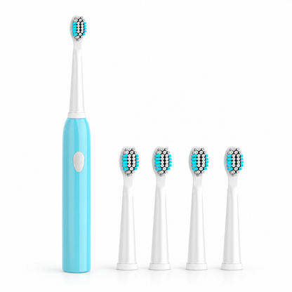 Powerful Ultrasonic Electric Toothbrush USB Rechargeable Adult Electronic Washable Power Ultra Sonic Tooth Brush+4 Heads