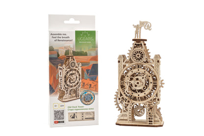 Ugears Old Clock Tower ★Mechanical 3D Puzzle Kit Model Toys Gift Present Birthday Xmas Christmas Kids Adults