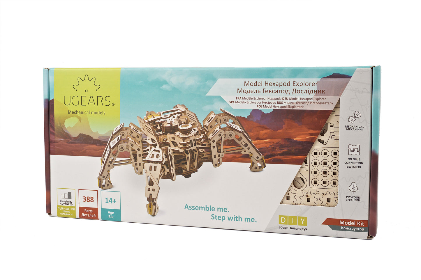 Ugears Hexapod Explorer ★Mechanical 3D Puzzle Kit Model Toys Gift Present Birthday Xmas Christmas Kids Adults
