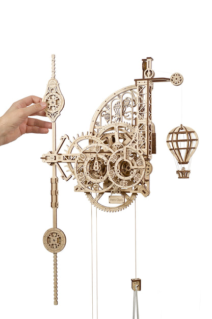 Ugears Aero Clock ★ Mechanical 3D Puzzle Kit Model Birthday Xmas Christmas Gift Present Kids Adults Toys