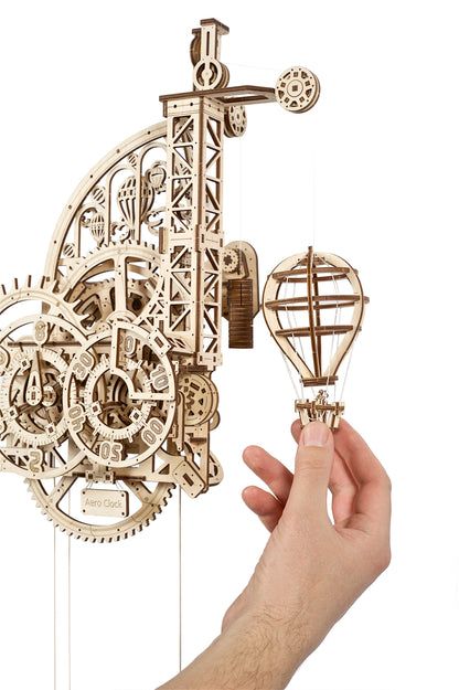 Ugears Aero Clock ★ Mechanical 3D Puzzle Kit Model Birthday Xmas Christmas Gift Present Kids Adults Toys