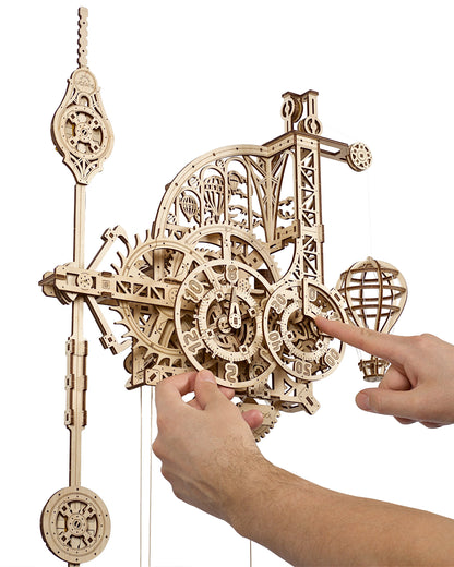 Ugears Aero Clock ★ Mechanical 3D Puzzle Kit Model Birthday Xmas Christmas Gift Present Kids Adults Toys