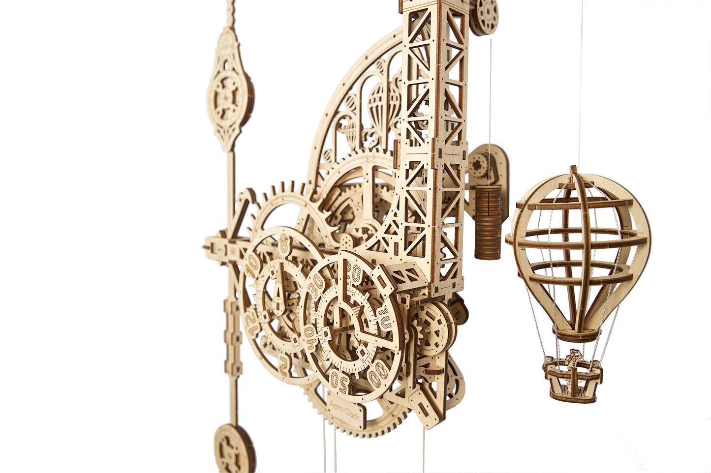 Ugears Aero Clock ★ Mechanical 3D Puzzle Kit Model Birthday Xmas Christmas Gift Present Kids Adults Toys