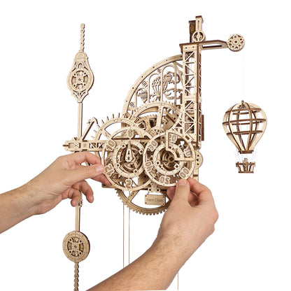 Ugears Aero Clock ★ Mechanical 3D Puzzle Kit Model Birthday Xmas Christmas Gift Present Kids Adults Toys