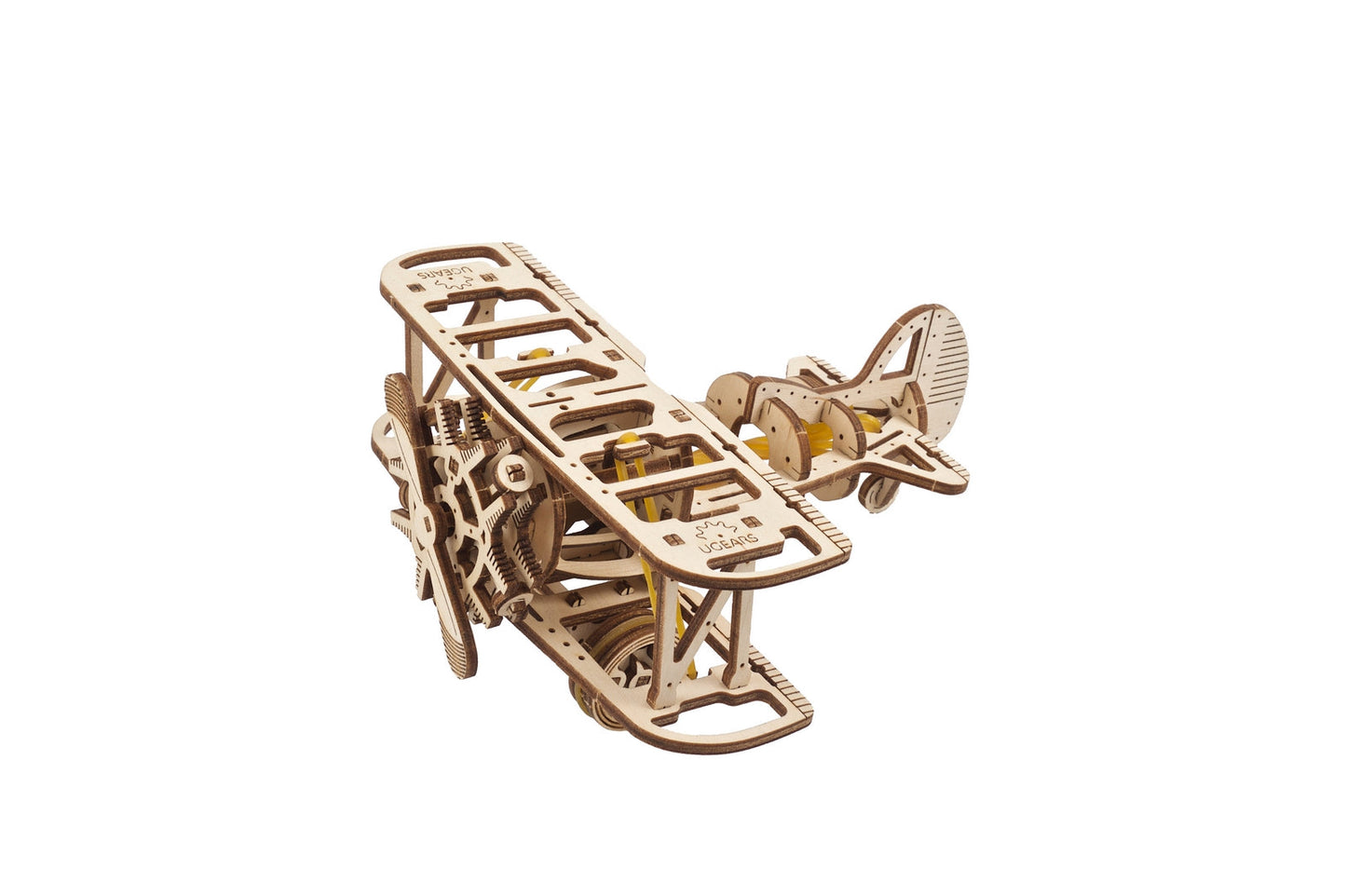 Ugears Mini-Biplane ★Mechanical 3D Puzzle Kit Model Toys Gift Present Birthday Xmas Christmas Kids Adults