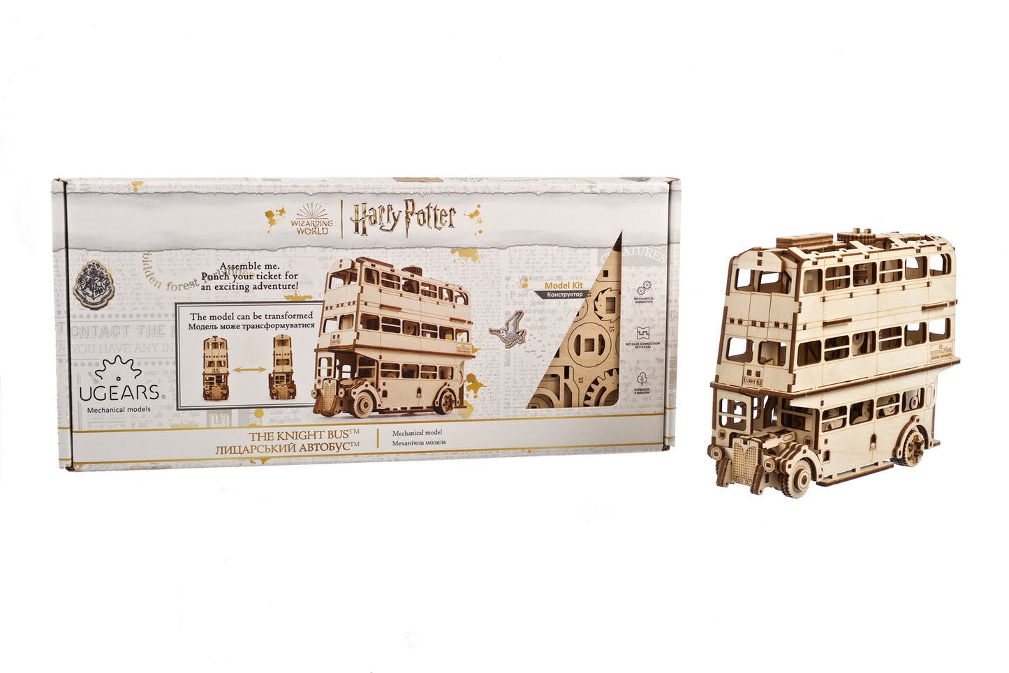 Ugears Harry Potter Series - Knight Bus™ ★Mechanical 3D Puzzle Kit Model Toys Gift Present Birthday Xmas Christmas Kids Adults